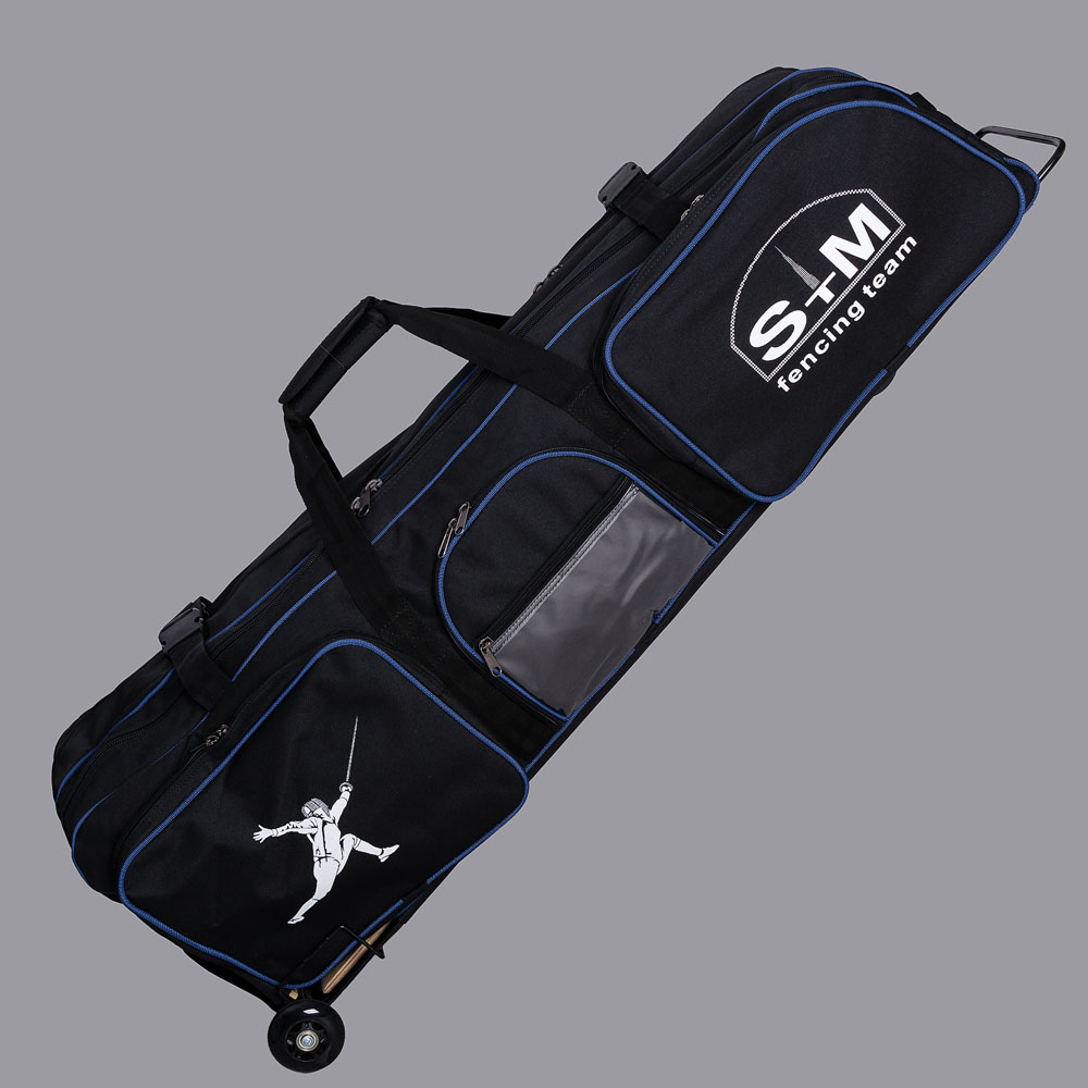 StM case with two compartments and pockets with trolley on wheels
