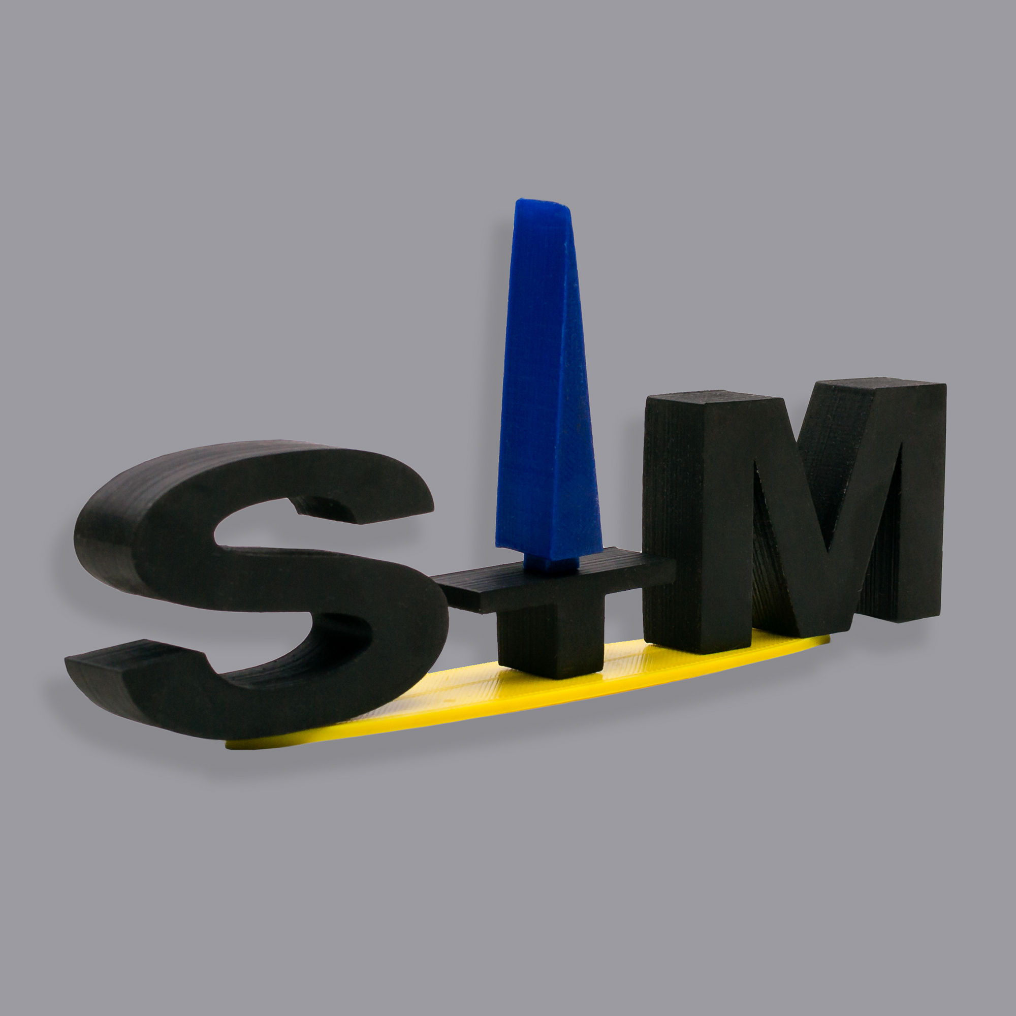 3D letters StM-Logo on a stand (3D)